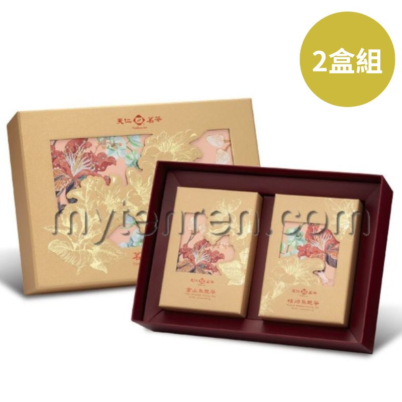 【DOZO嚴選】天仁茗茶 - 茗風雅韻茶葉禮盒 高山烏龍茶葉187g+精焙烏龍茶葉187g(附提袋) / 盒 x 2盒 / 組