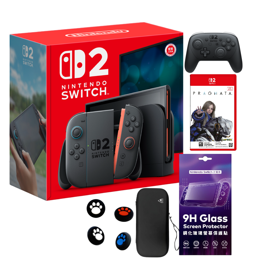 Nintendo Switch 2 主機 (台灣公司貨)+人機迷網 Pragmata 中文版(Key Card)+Pro 控制器