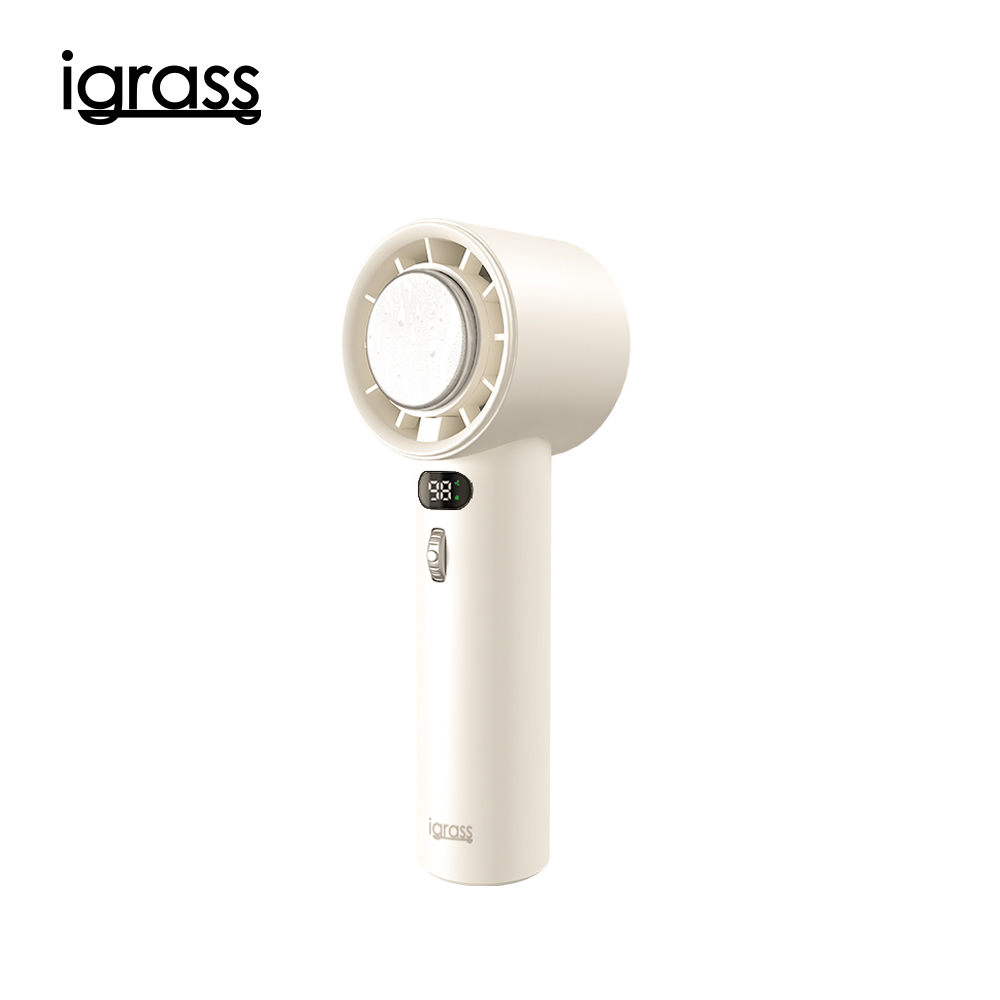 igrass 數顯100段制冷式強力風扇-鵝卵白