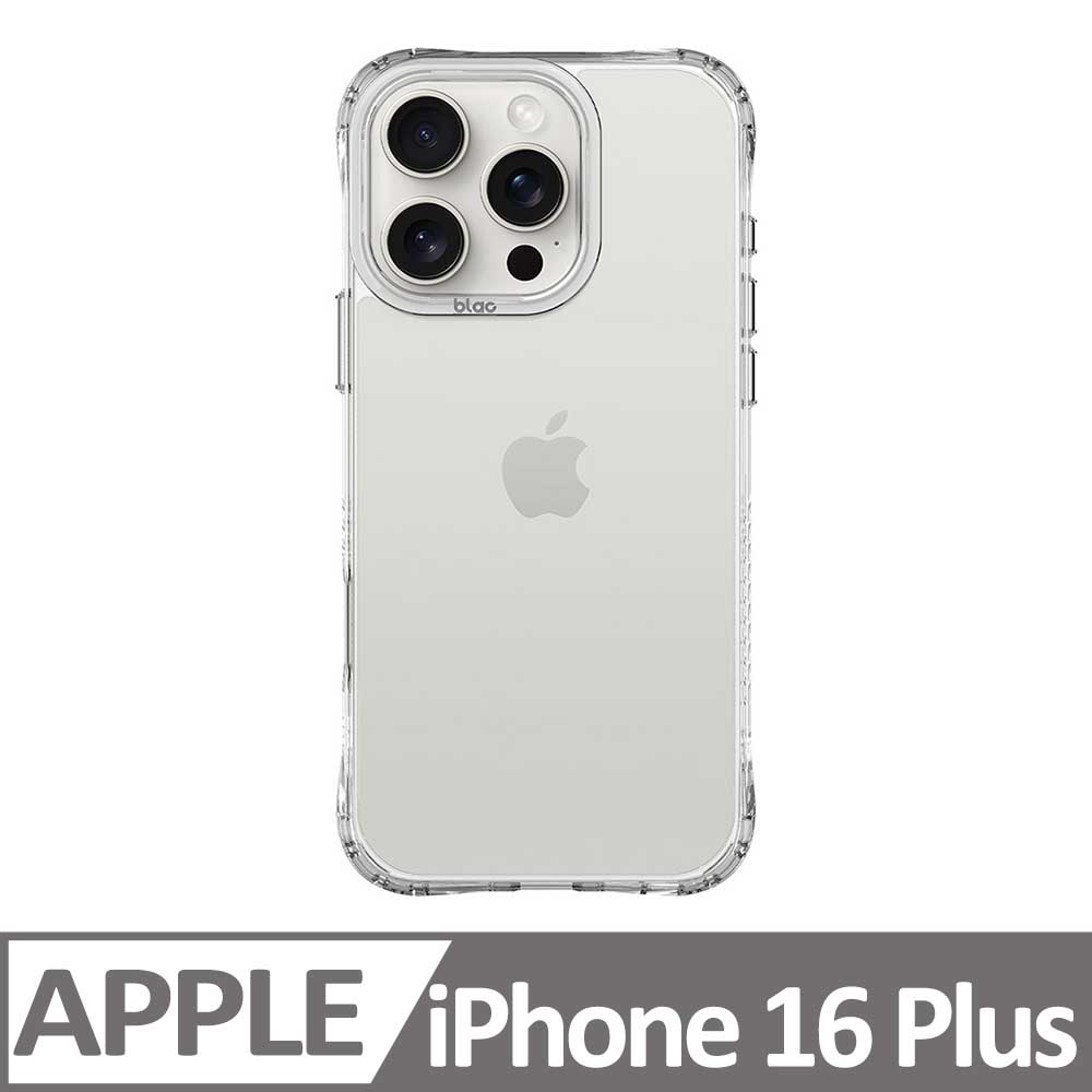 iPhone 16 Plus 6.7吋 BLAC Glacier冰川抗黃軍規防摔手機殼