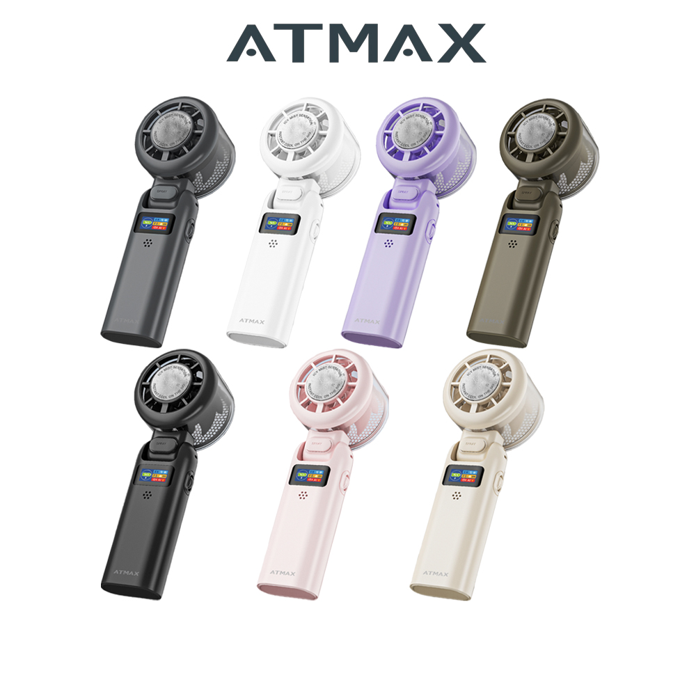 ATMAX Icy 小冰扇 | AI智能水霧手持風扇 半導體製冷(薰衣紫)
