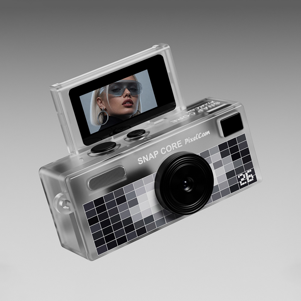 【Minicam 迷你拍】G27 CHARM 魅力潮流翻轉螢幕款 K30A 拇指迷你數位相機-透明
