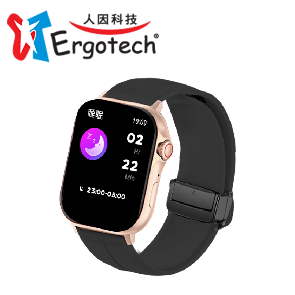 ERGOLINK 人因 SW320 AMOLED 2.13吋GPS定位通話腕錶-黑爵金