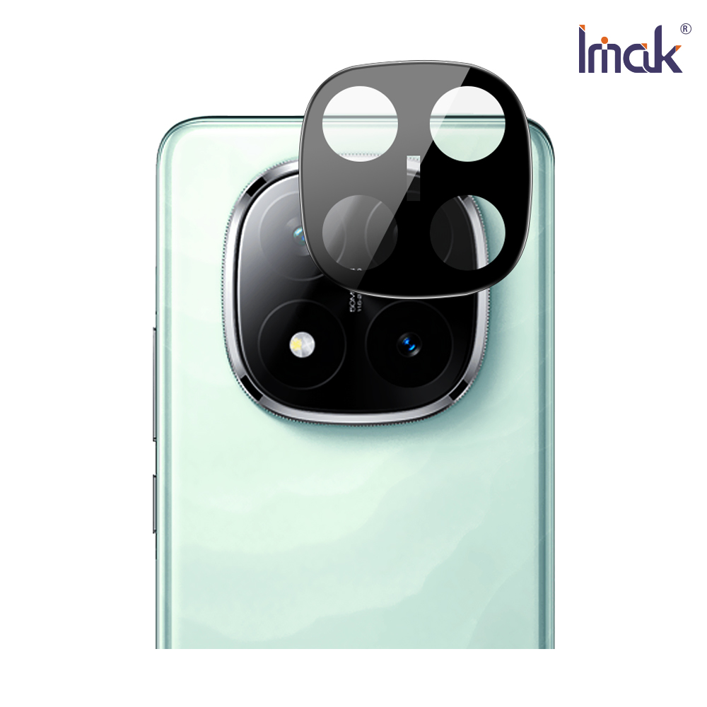 Imak 艾美克 Redmi 紅米 Note 14 Pro+ 5G / Note 14 Pro Plus 5G 鏡頭玻璃貼(一體式)(曜黑版)