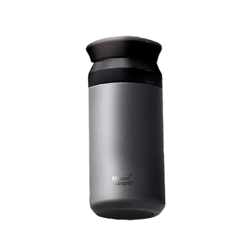 妙管家 304不鏽鋼內膽寬口徑環保隨身保溫杯350ml HKVC-715【霧鈦灰】