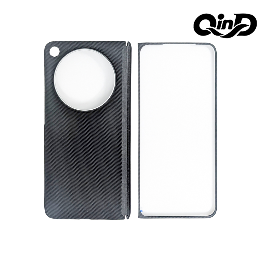 QinD OPPO Find N6 凱夫拉碳纖維紋磁吸保護殼