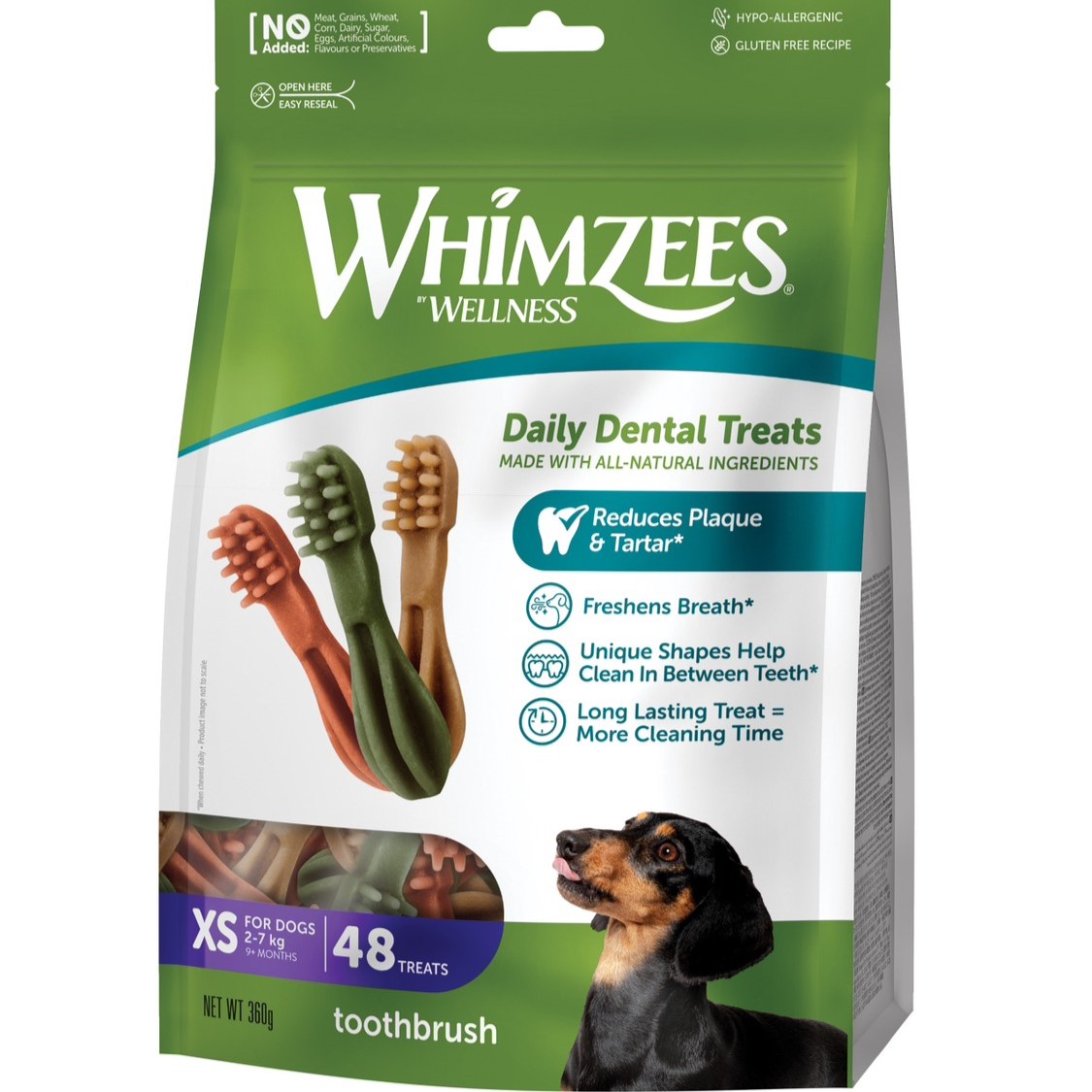 唯潔 WHIMZEES潔牙骨 牙刷超值包XS號 減少牙垢 防牙周病 VOHC認證 狗潔牙骨 最新效期