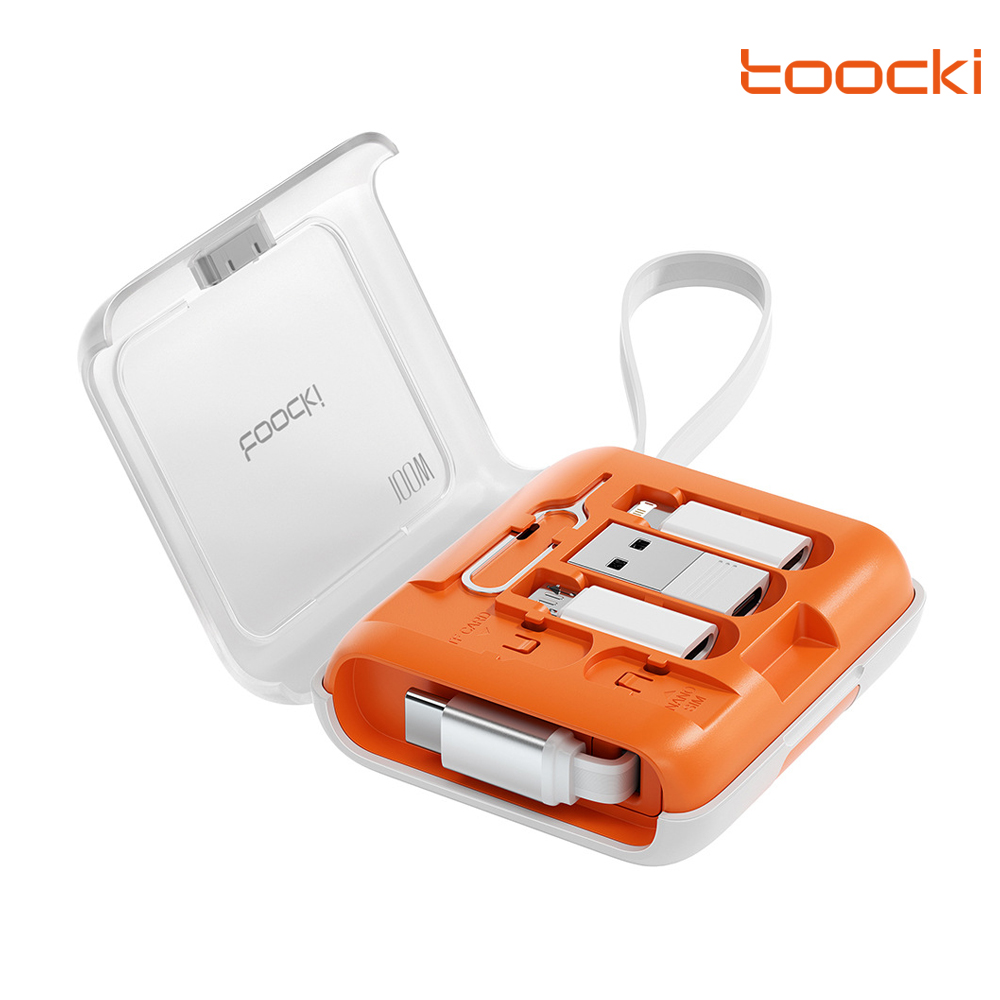 toocki 伸縮傳輸充電線(100W)+多功能轉接收納盒