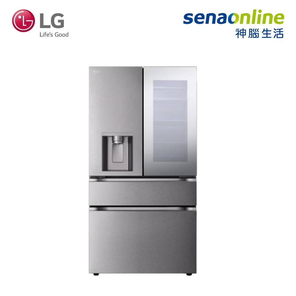 LG 782L 敲敲看門中門冰球四門冰箱 GR-AQC82BS