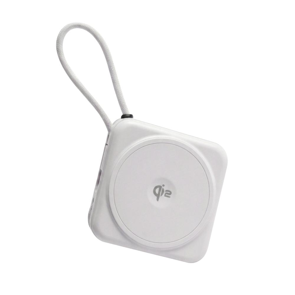 Wephone 10000mAh Qi2磁吸固態行動電源(CCC/PD快充/磁吸/自帶雙線)-珍珠白