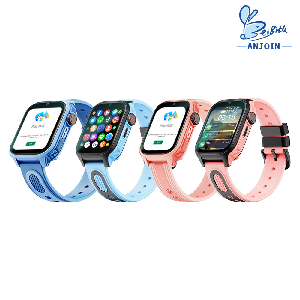ANJOIN AS96 GPS 兒童智慧手錶(2G/32G)(支援 Play 商店)(藍黑)