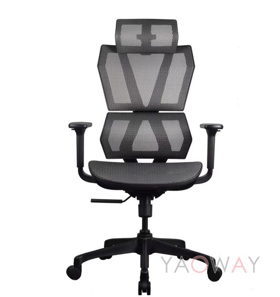 莫比椅 人體工學椅(尼龍腳/無腳靠) 黑框黑網【耀偉】