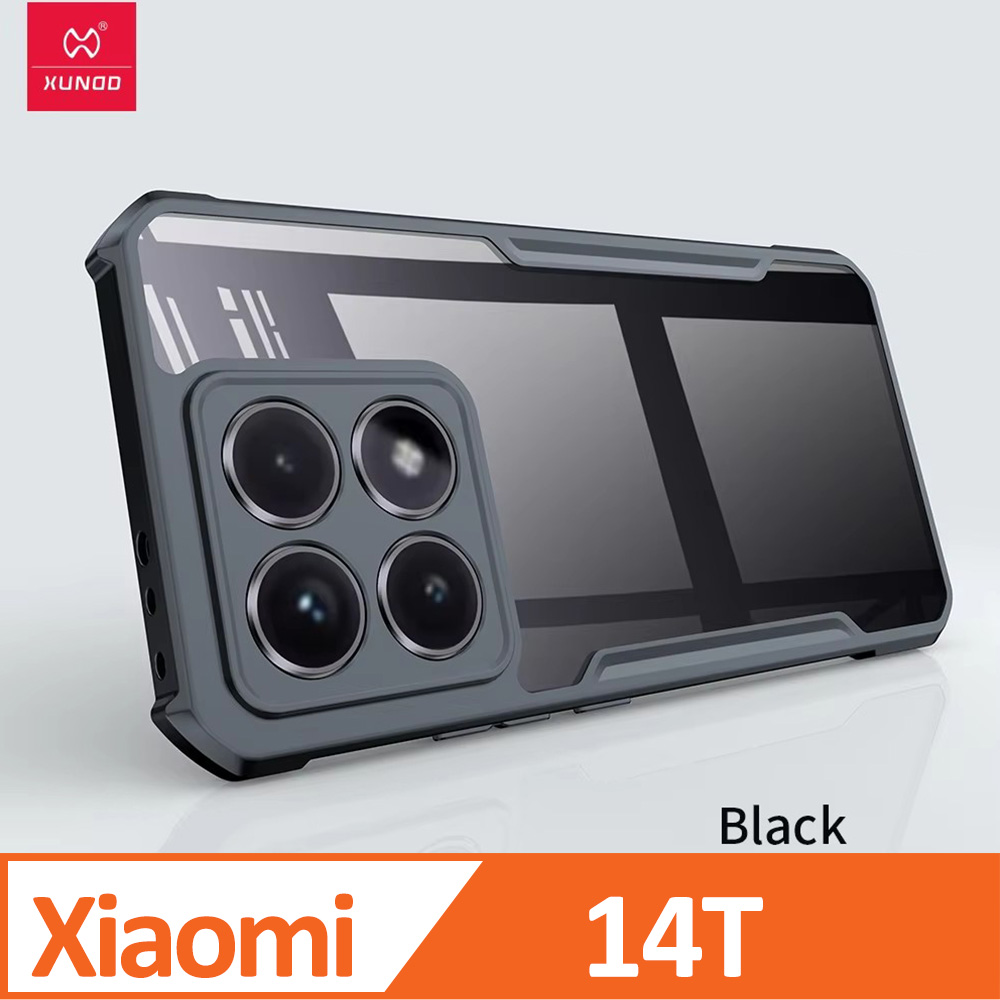 XUNDD 甲蟲系列 Xiaomi 14T 防摔保護軟殼 炫酷黑