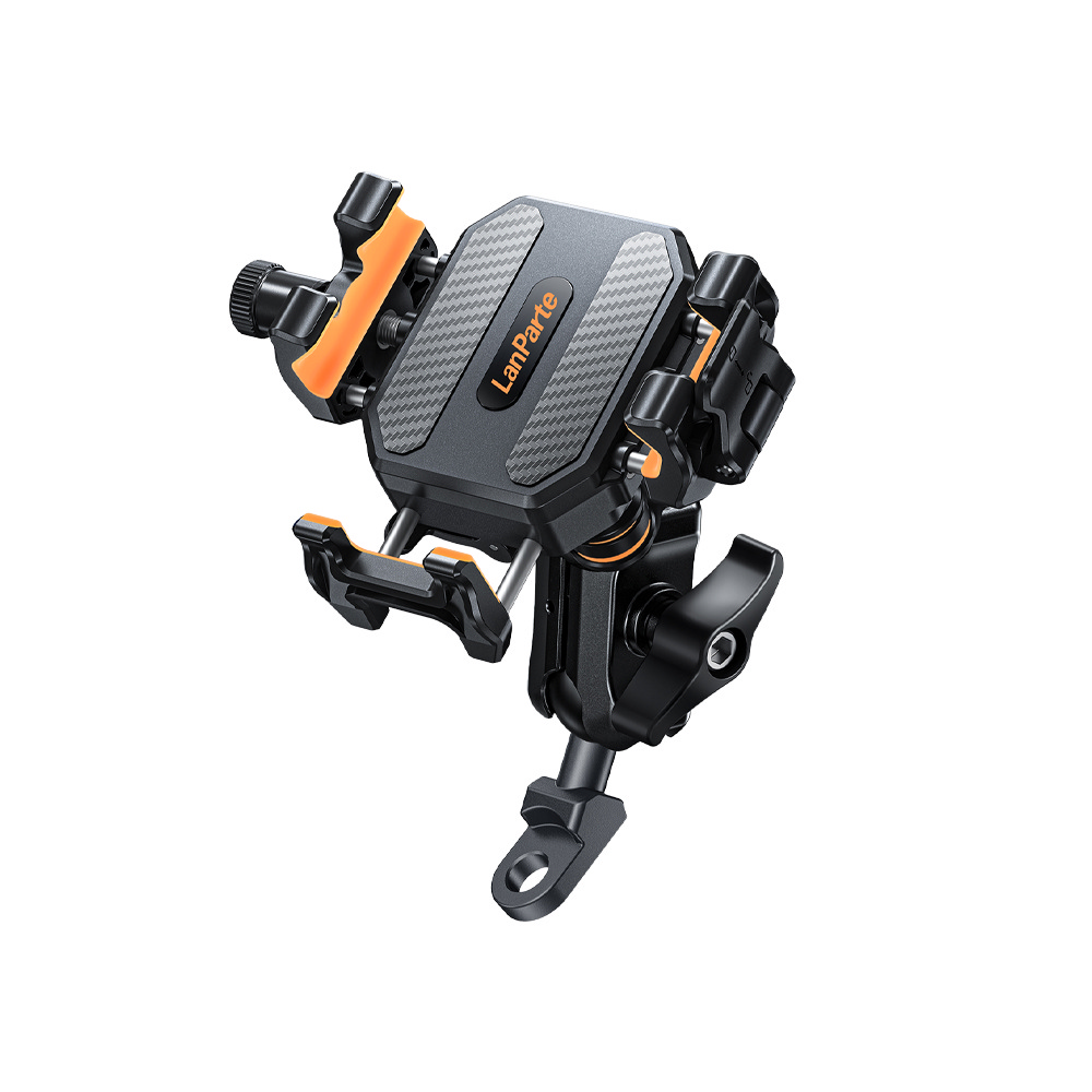 LanParte 迷你減震機車快扣手機支架(後視鏡款)
