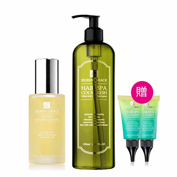 妍霓絲 髮根豐盈沁涼SPA洗髮精500ml+護髮油50ml(微風)+贈頭皮敷膜20mlx2入