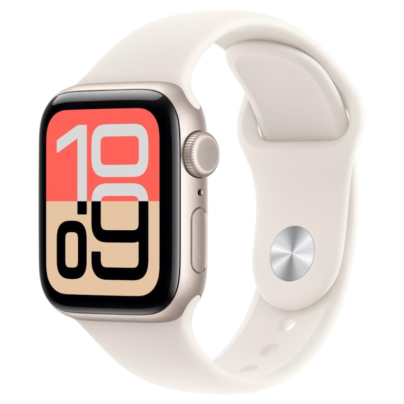 Apple Watch SE 3 2025 LTE 40mm 星光色鋁金屬-星光色運動型錶帶-S/M