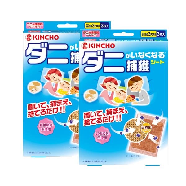 日本金鳥 捕蟎蟲貼紙3入x2盒