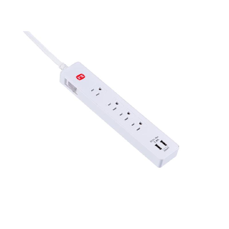 大通 PEC-314U4W 1切4座4尺USB電源延長線