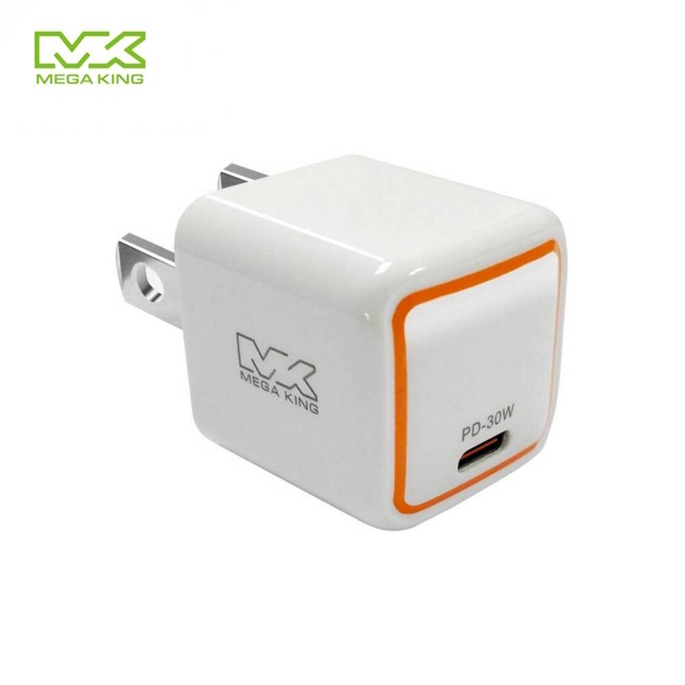 MEGA KING 30W GaN氮化鎵PD旅充頭 白