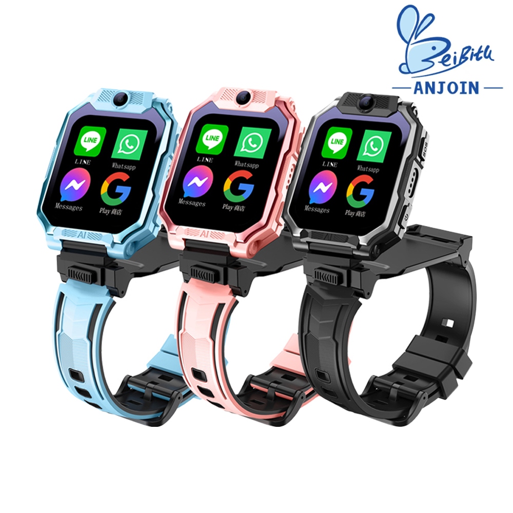 ANJOIN AS98 GPS 兒童智慧手錶(2G/32G)(支援 Play 商店)(黑色)