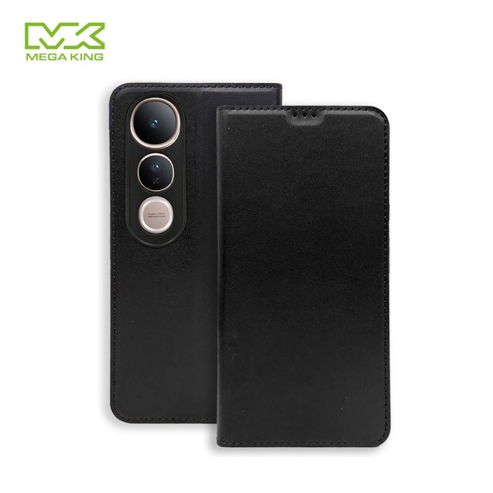 MEGA KING vivo V50 Lite 側掀皮套 黑