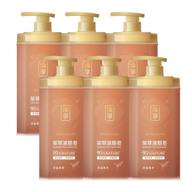 【澡享】茶萃液態皂(淨謐黑茶)800g*6入
