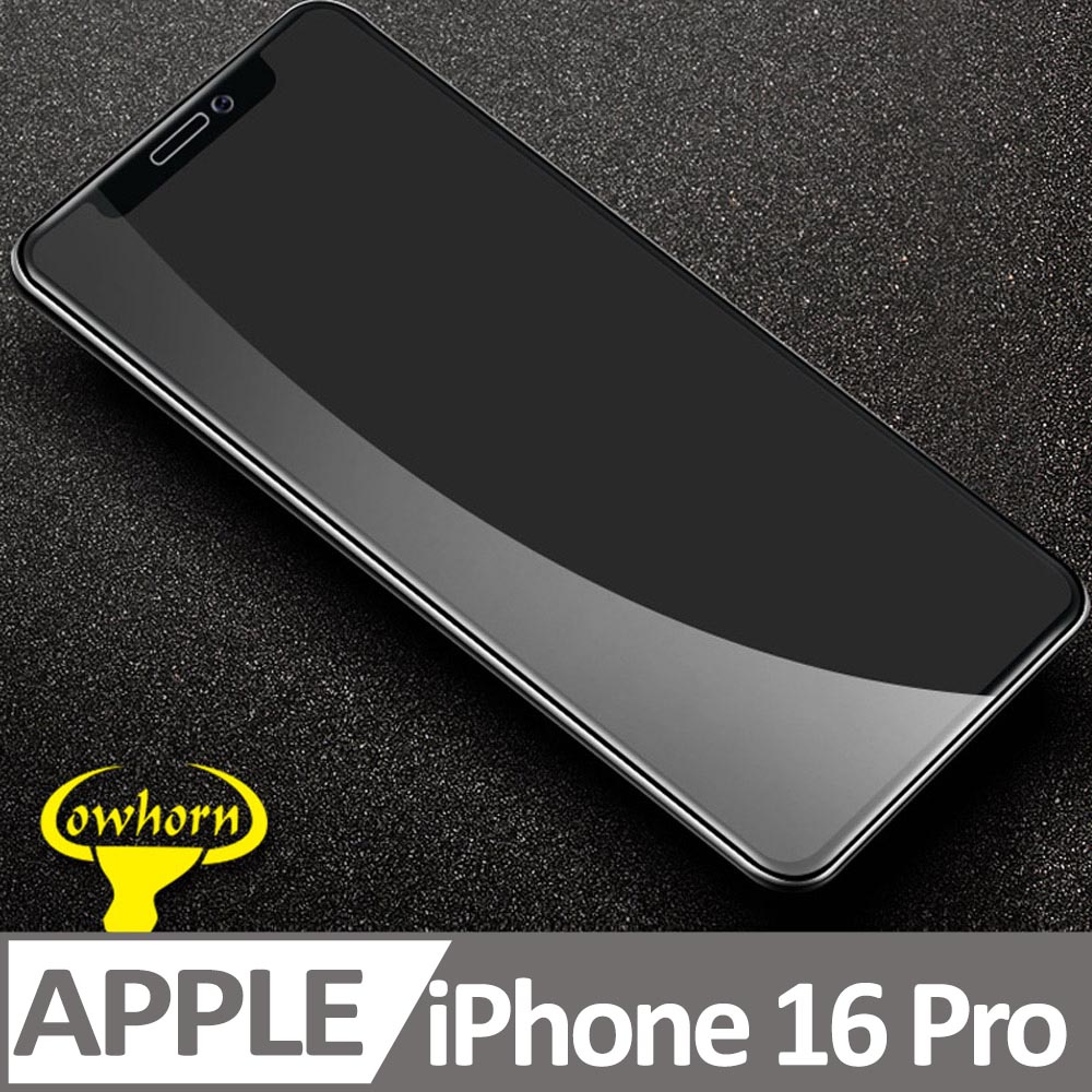 iPhone 16 Pro 2.5D曲面滿版 9H防爆鋼化玻璃保護貼 黑色