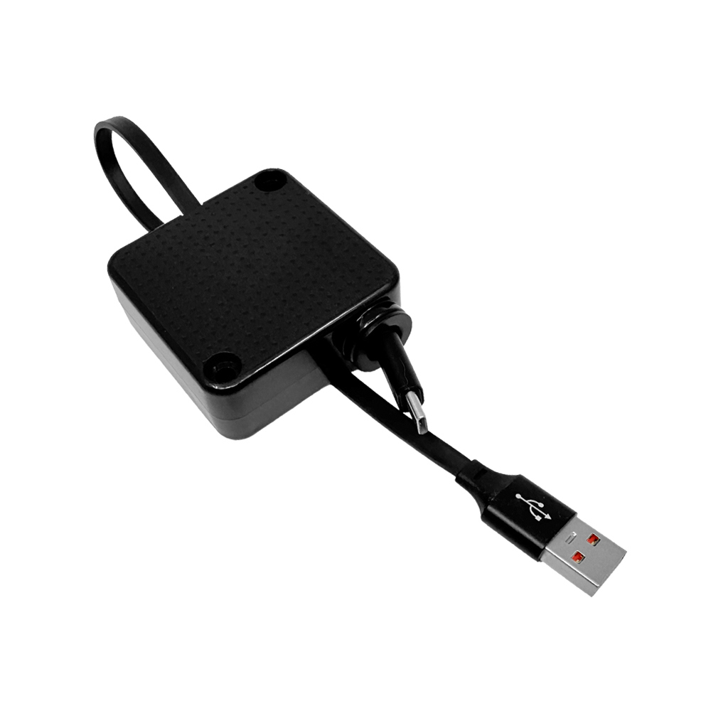 QinD USB to C 方塊金單拉伸縮充電線(60W)(1M)