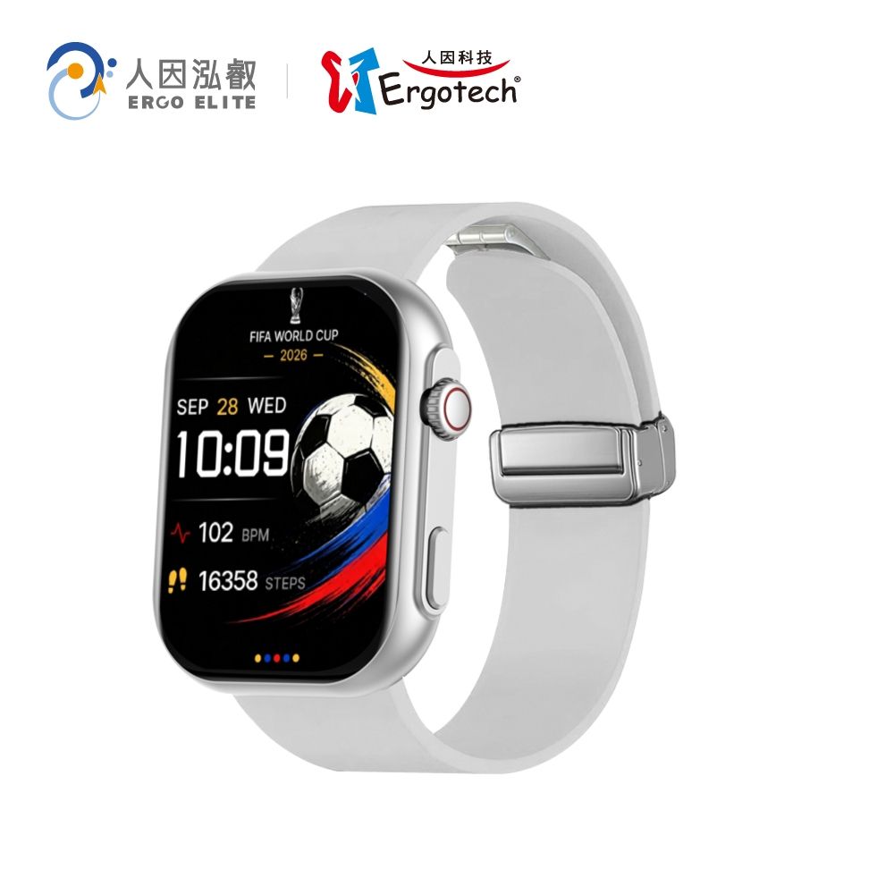人因 SW350 AMOLED 晶曜智慧通話腕錶-典藏銀