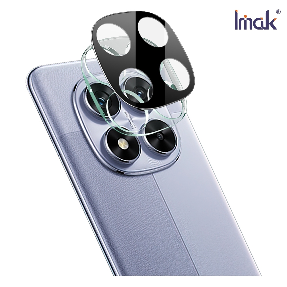 Imak 艾美克 Redmi 紅米 Note 14 Pro 5G /POCO X7 5G 鏡頭玻璃貼(一體式)(曜黑版)