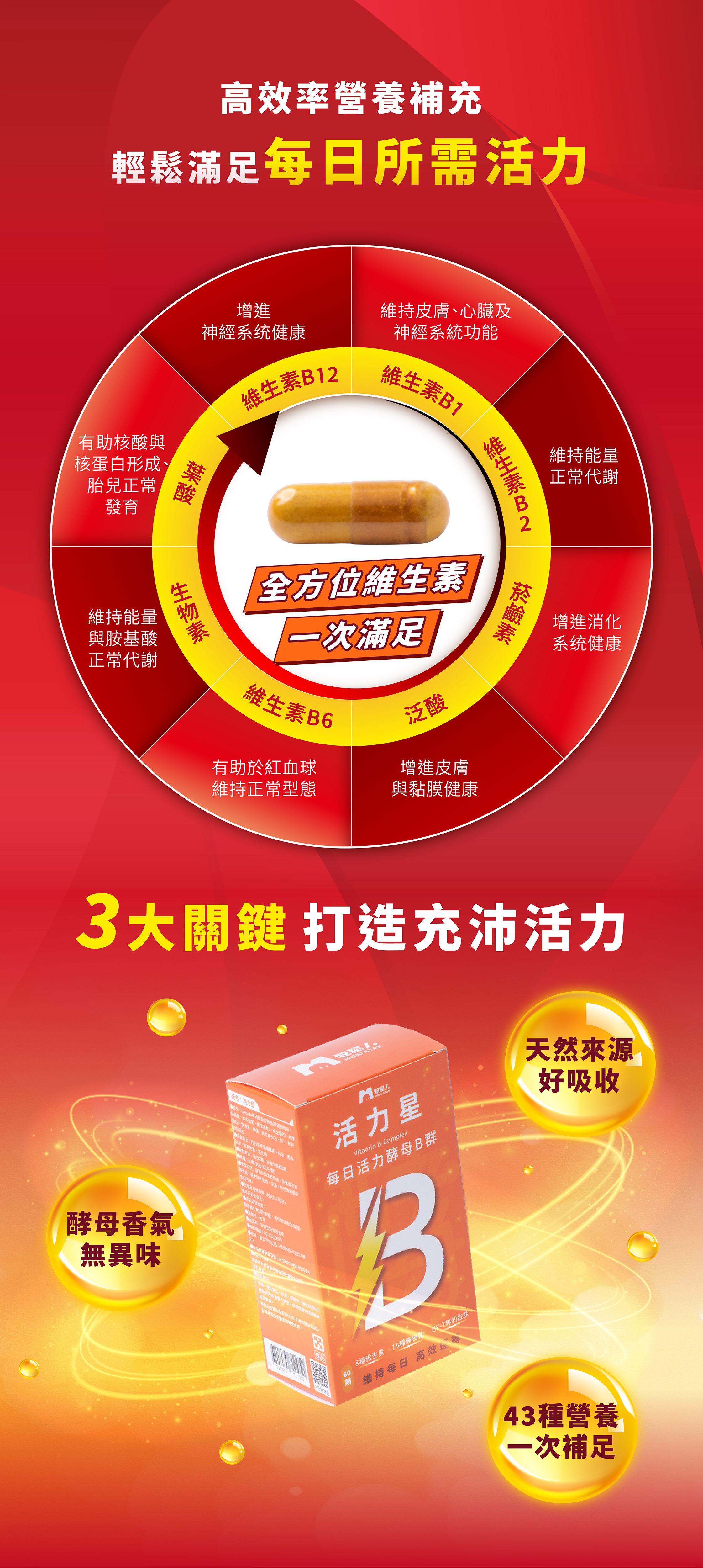 牧星人天然酵母B群綜合維他命好吸收無異味