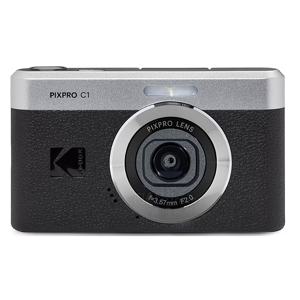 【Kodak 柯達】PIXPRO C1 可翻轉螢幕隨身型數位相機-黑色