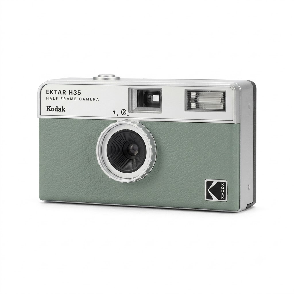 【Kodak 柯達】H35 半格機 復古底片相機-鼠尾草綠色