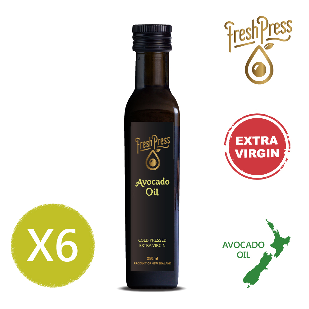 【壽滿趣-FreshPress】紐西蘭頂級冷壓初榨酪梨油(250mlx6)