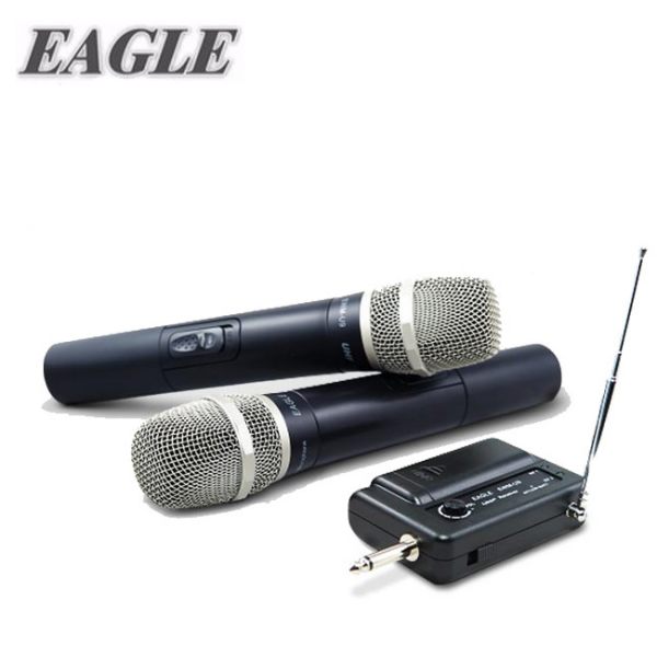 【EAGLE】專業級UHF無線麥克風組(EWM-U9)含二支無線麥克風-電池版