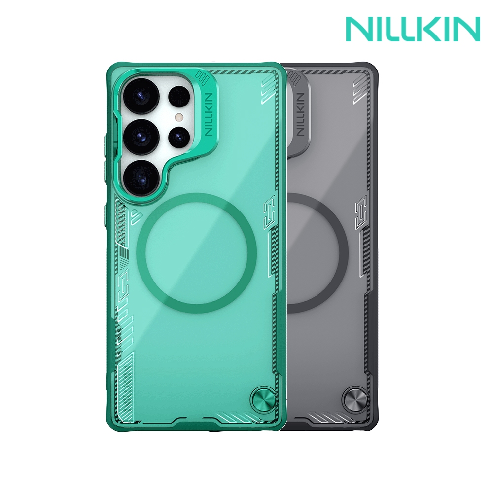 NILLKIN SAMSUNG 三星 Galaxy S25 Ultra 冰空 Prop 磁吸保護殼(鏡框版)(冰川綠)