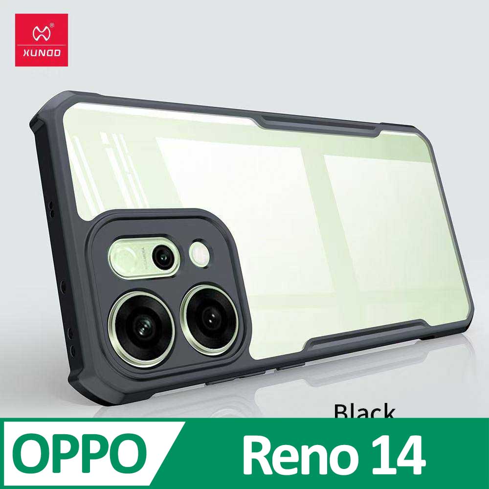 XUNDD 甲蟲系列 OPPO Reno 14 防摔保護軟殼 炫酷黑