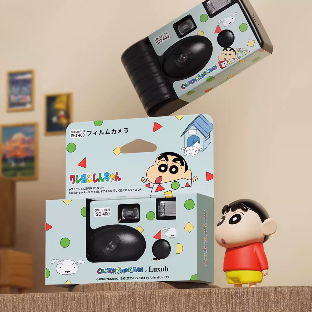 【Crayon Shin-chan 蠟筆小新】官方授權 TC700列底片 一次性即可拍相機-睡衣綠色