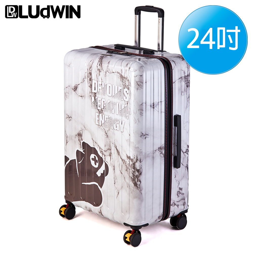 【LUDWIN 路德威】德國路德威設計款24吋行李箱-灰色魔岩