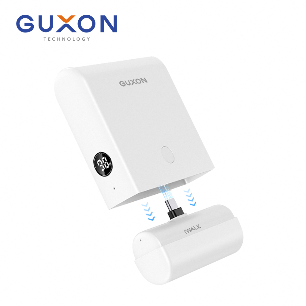 【iWALK X GUXON】LINK 二合一組合式口袋行動電源13500mAh(有標示Wh/3C認證)(iPhone18系列適用)-Type-C款(白色)