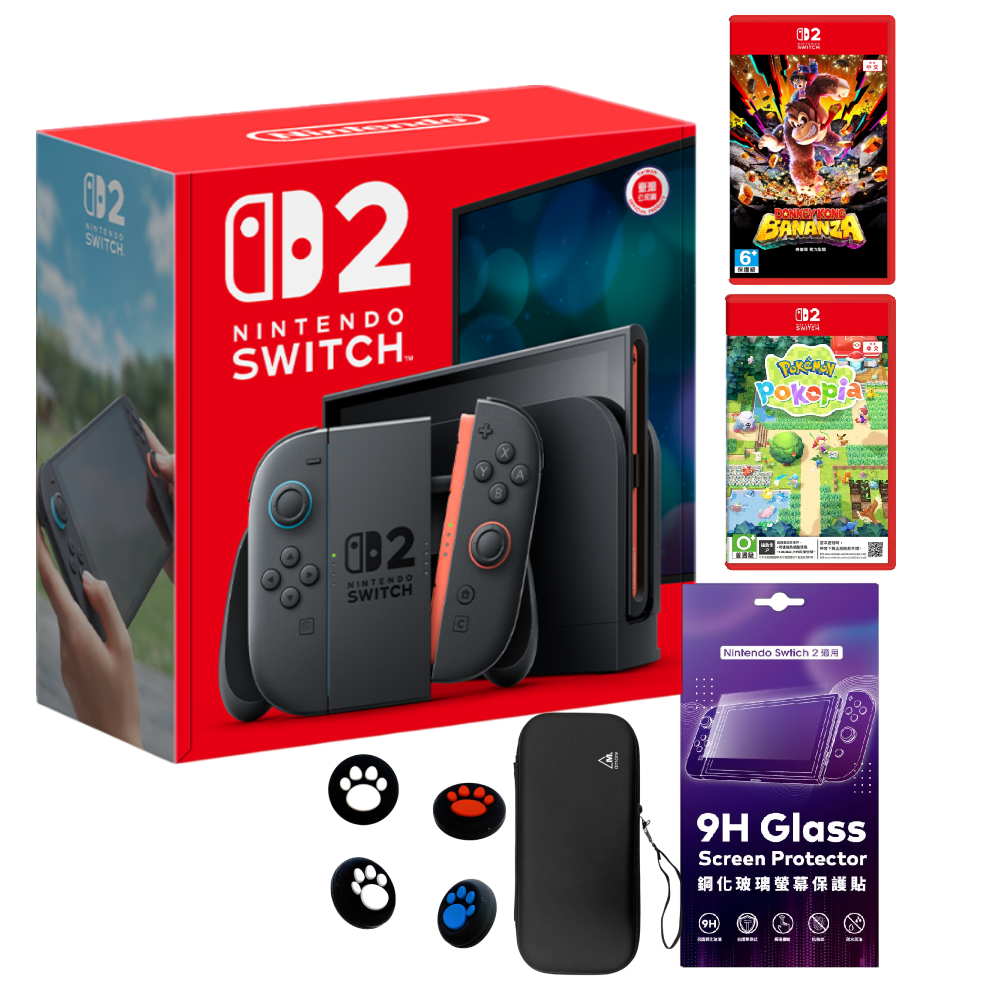 Nintendo Switch 2 主機 (台灣公司貨)+Pokemon Pokopia 中文版(Key Card)+咚奇剛 蕉力全開 中文版