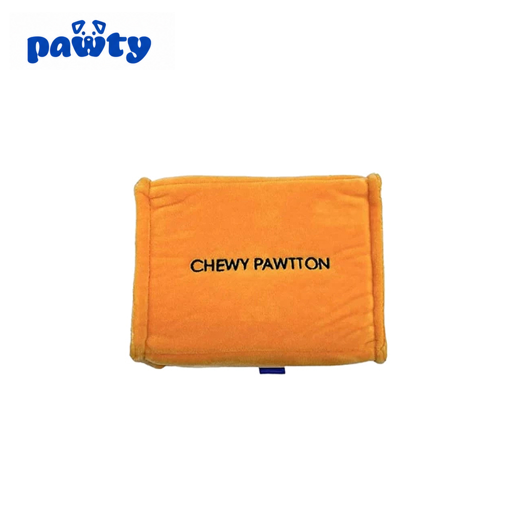 PAWTY Claws Awoof 發聲絨毛狗玩具(經典橘盒) PA2605