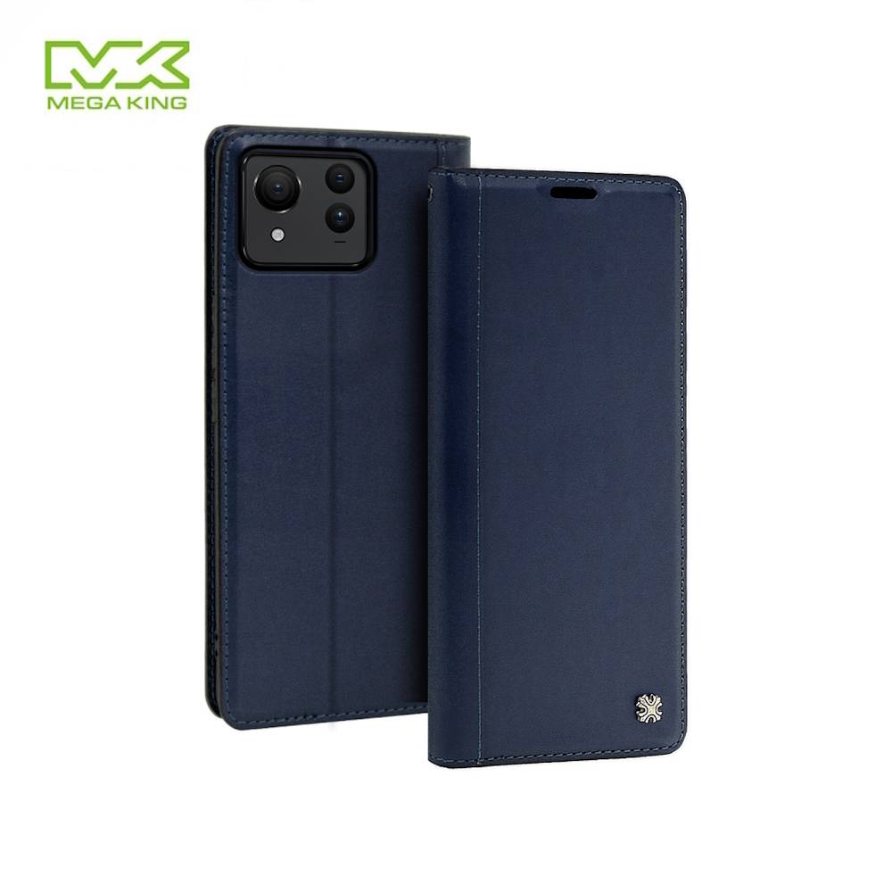MEGA KING 側掀皮套 ASUS Zenfone 11 Ultra 藍