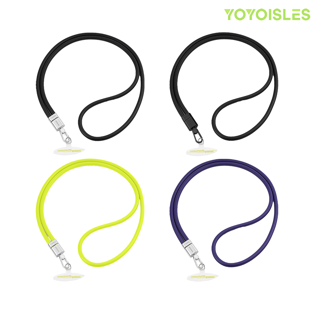 YOYOISLES Air Vougue 手機掛繩 / 掛繩片組(黑/銀)