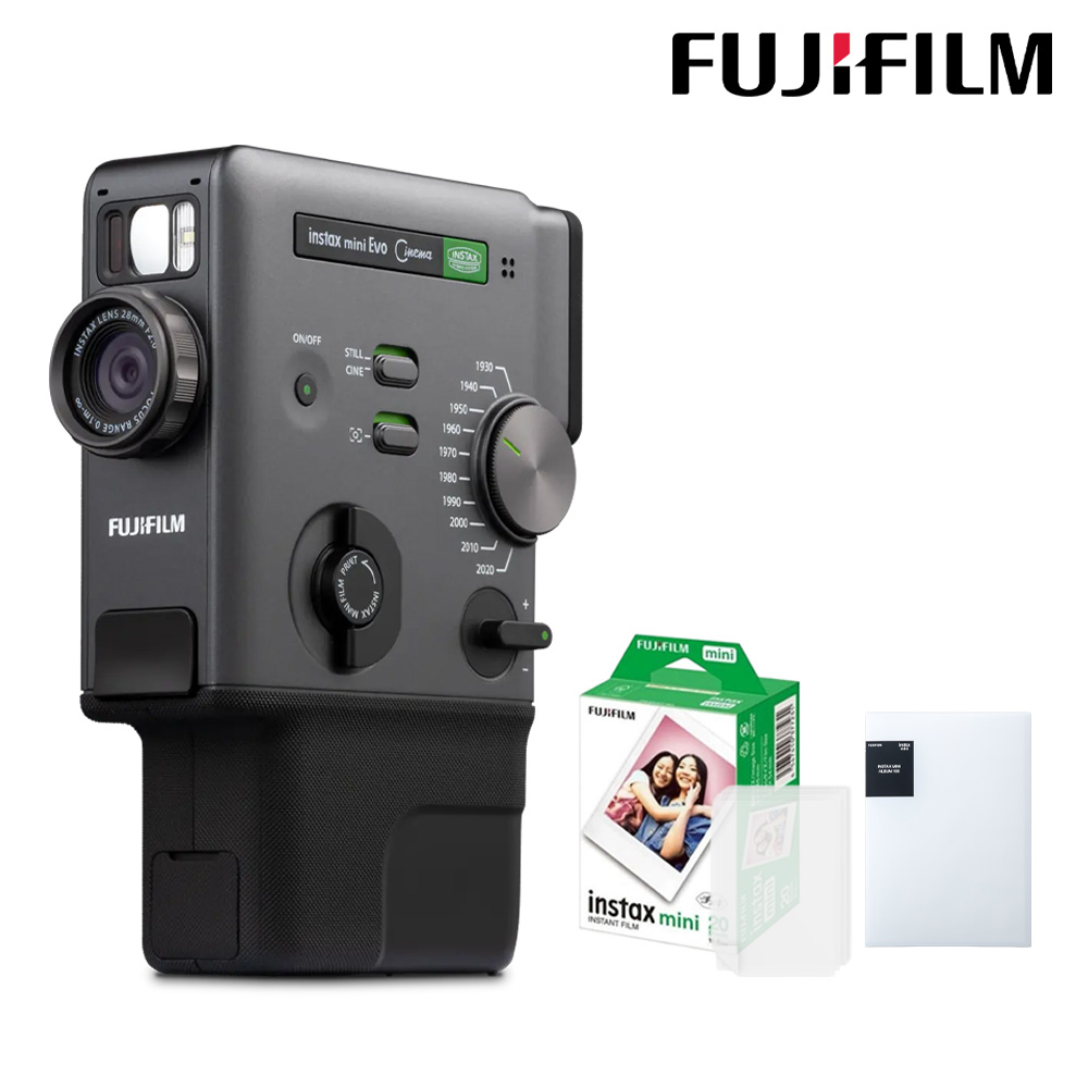 【贈20張底片9H鋼化螢幕貼組合】富士 Fujifilm instax mini Evo Cinema 混合式數位馬上看相機 印相機 (公司貨)