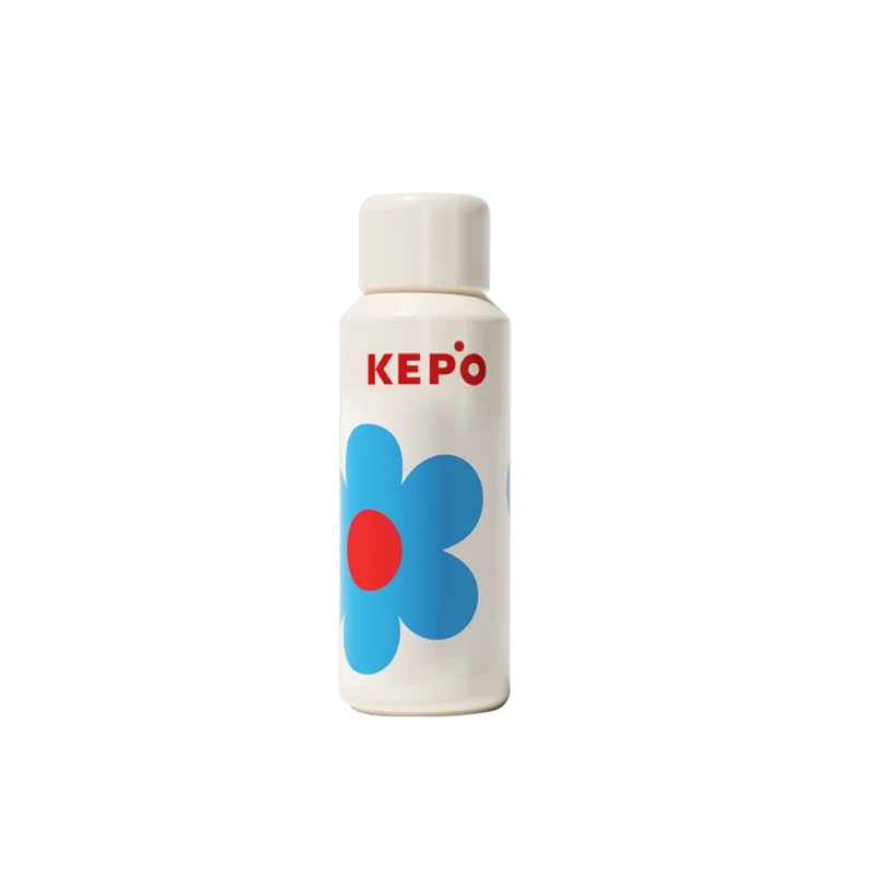 KEPO LQ 400ML KC009 無螺紋彈蓋保溫杯 316不銹鋼 慵懶夏日