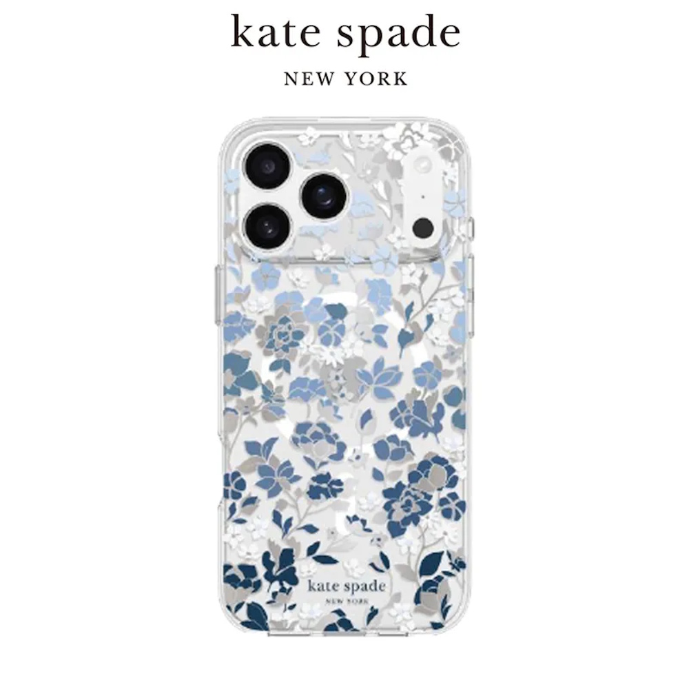Kate Spade iPhone 17 Pro 6.3 精品磁吸防摔殼 皇室藍