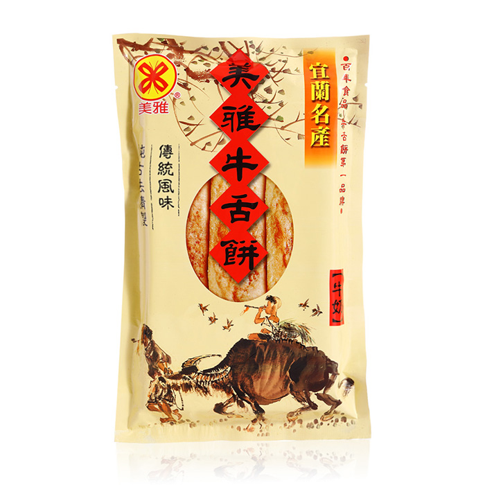 美雅宜蘭餅 輕脆超薄牛舌餅-牛奶 x9包