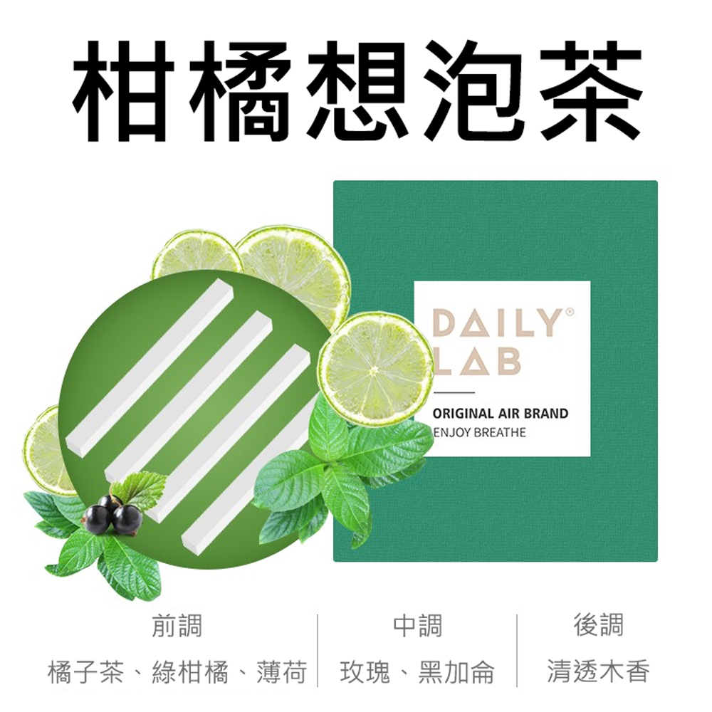 Daily Lab LQ 小金條系列車載香氛香片替換裝補充包(4片裝)柑橘想泡茶