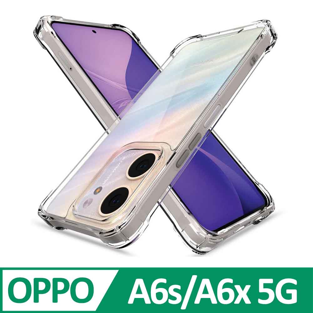 OPPO A6s 5G TPU 新四角透明防撞手機殼